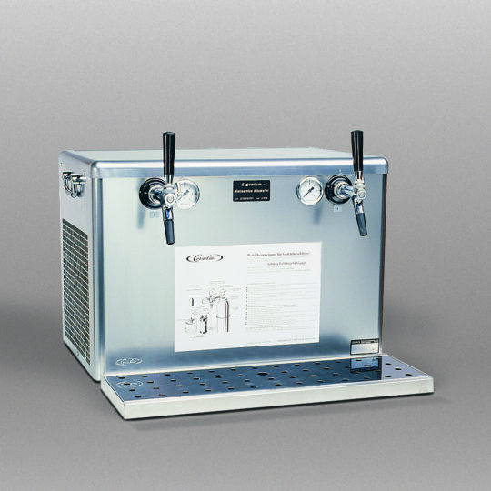 Durchlaufkühler für 2 Zapfstellen, Auftisch / Untertisch (Trockenkühler)