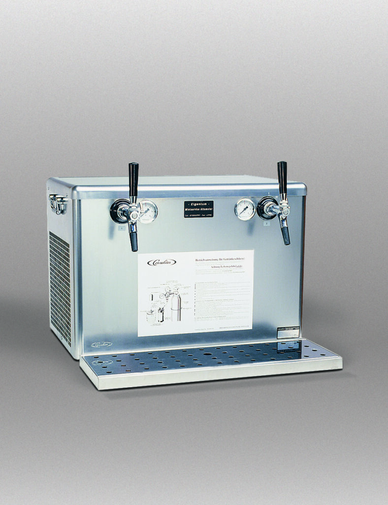 Durchlaufkühler für 2 Zapfstellen, Auftisch / Untertisch (Trockenkühler)